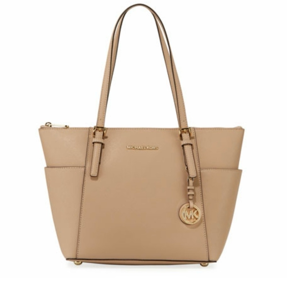 Michael Kors Beige Leather Tote - Picture 1 of 12